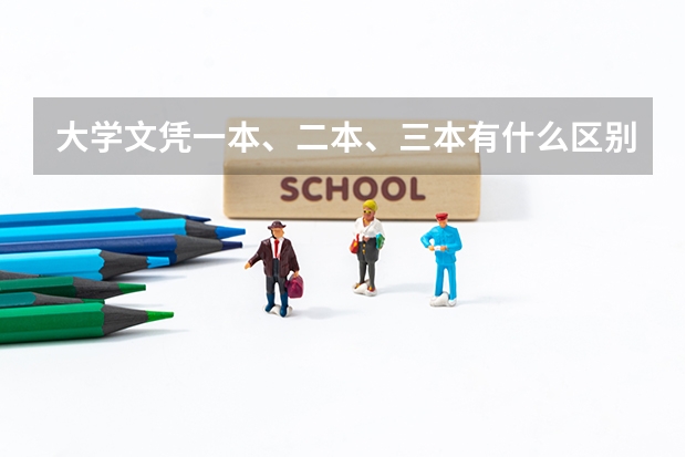 大学文凭一本、二本、三本有什么区别
