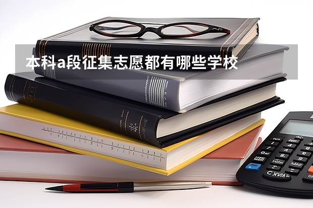 本科a段征集志愿都有哪些学校