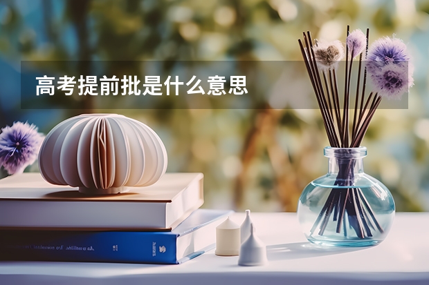 高考提前批是什么意思