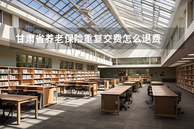 甘肃省养老保险重复交费怎么退费