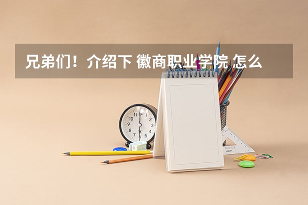 兄弟们!介绍下 徽商职业学院 怎么样!