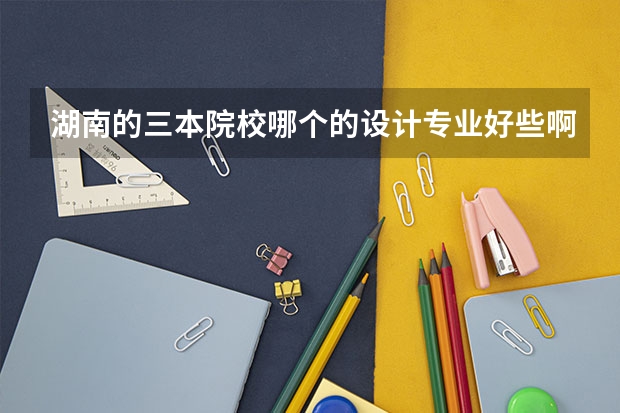 湖南的三本院校哪个的设计专业好些啊?