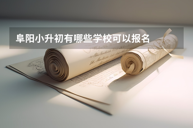 阜阳小升初有哪些学校可以报名